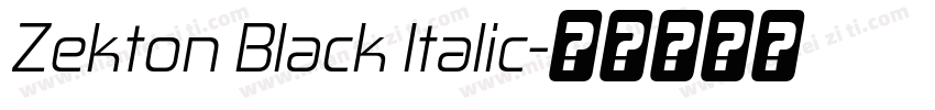 Zekton Black Italic字体转换
